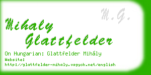 mihaly glattfelder business card